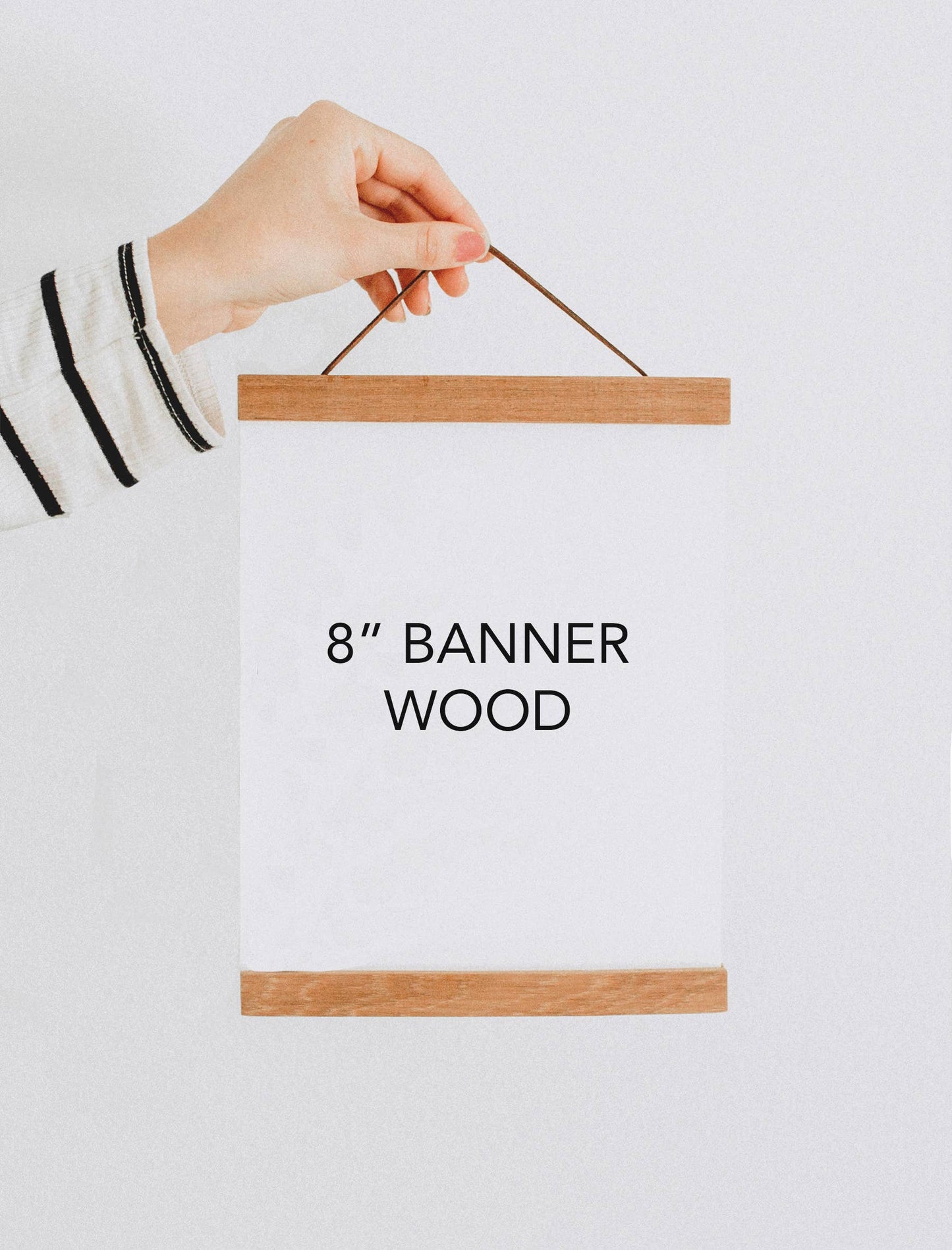 Wood Banner Hanger 8"