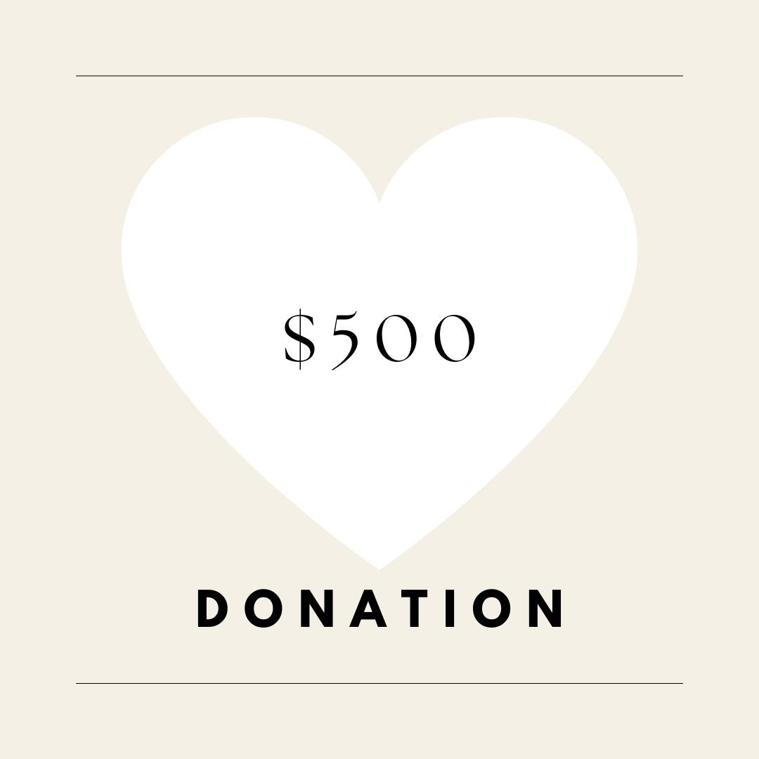 DONATION $500