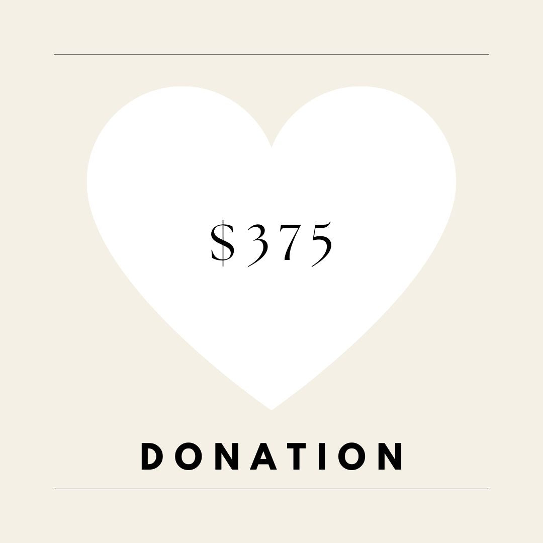 DONATION $375