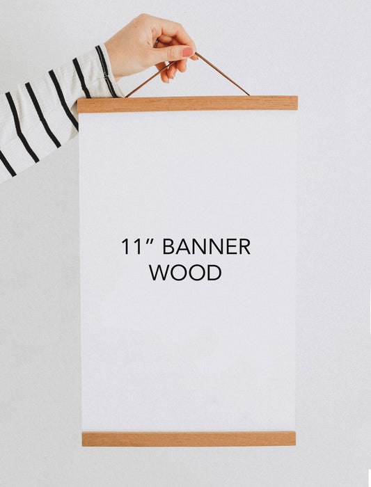 Wood Banner Hanger 11"